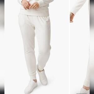 Cozy Earth White Cream Elastic Waist Bamboo Jogger Pajama Pants Size 2XL